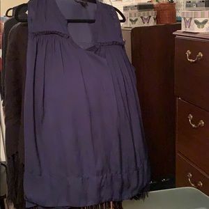 Lane Bryant Navy Tank Blouse